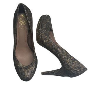 Vince Camuto Sparkly Leopard Print Heels